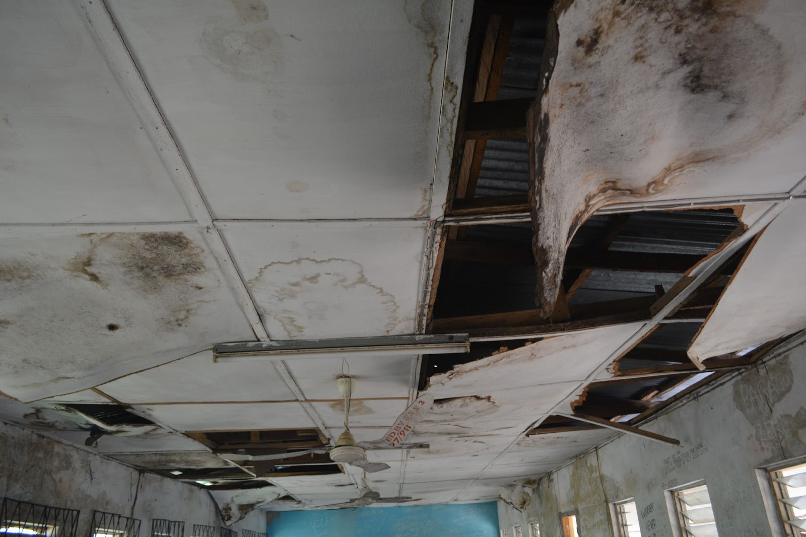 One of the dilapidated classrooms of Uwana Comprehensive school