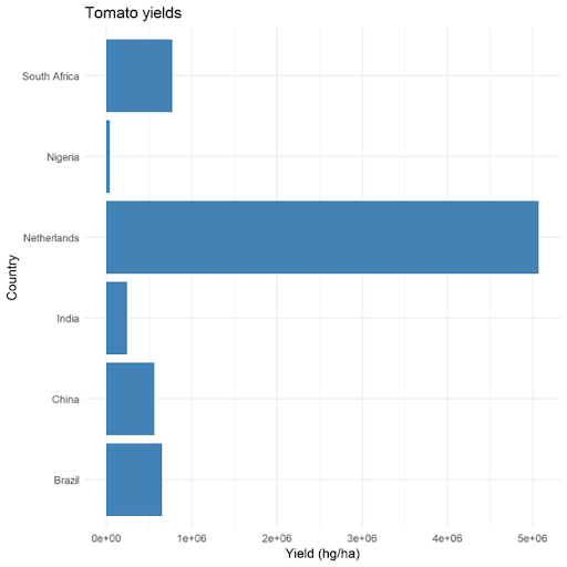 Tomato yields